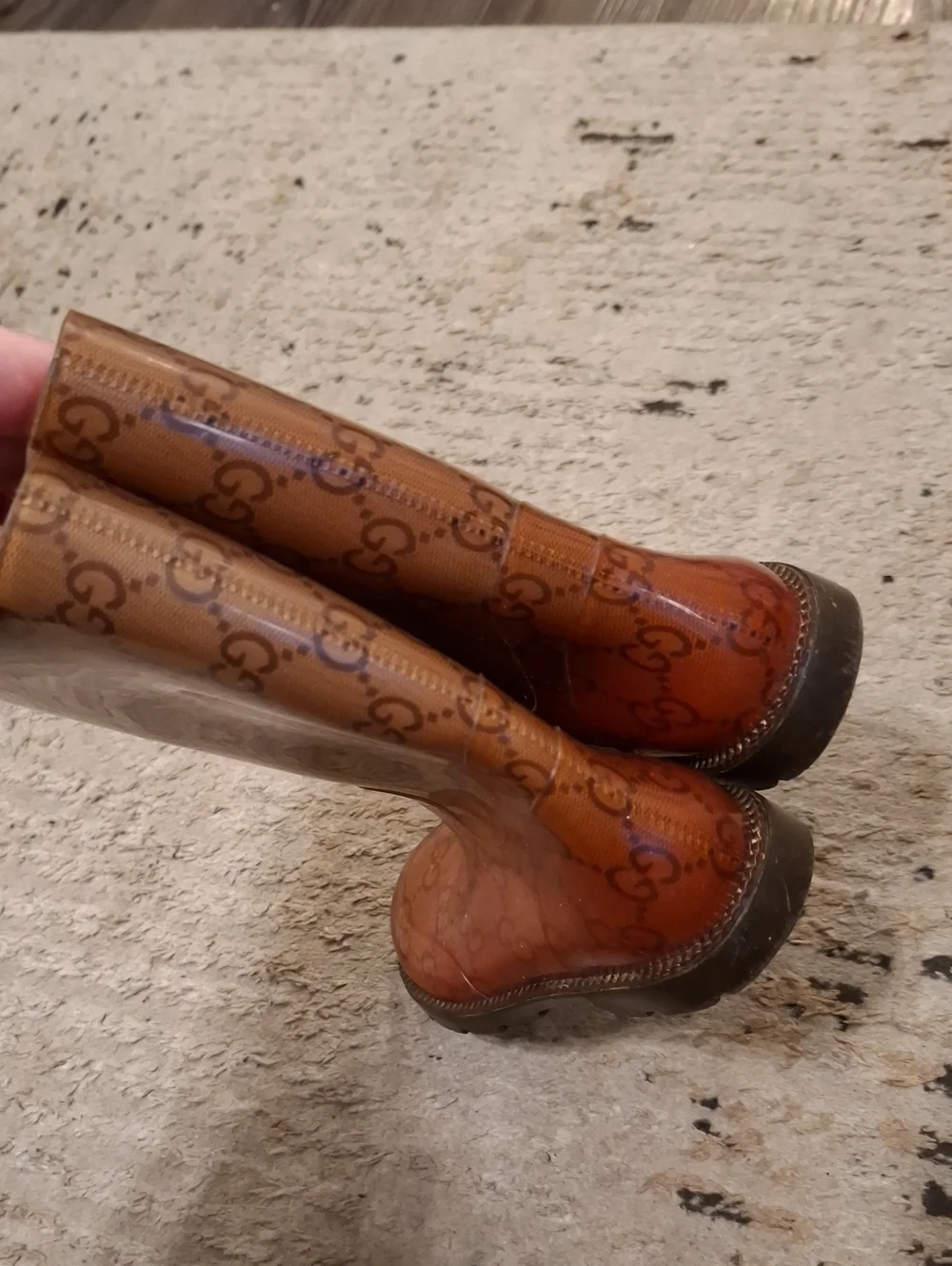 Gucci Kids Monogram Rain Boots Size 24(8 Toddler)